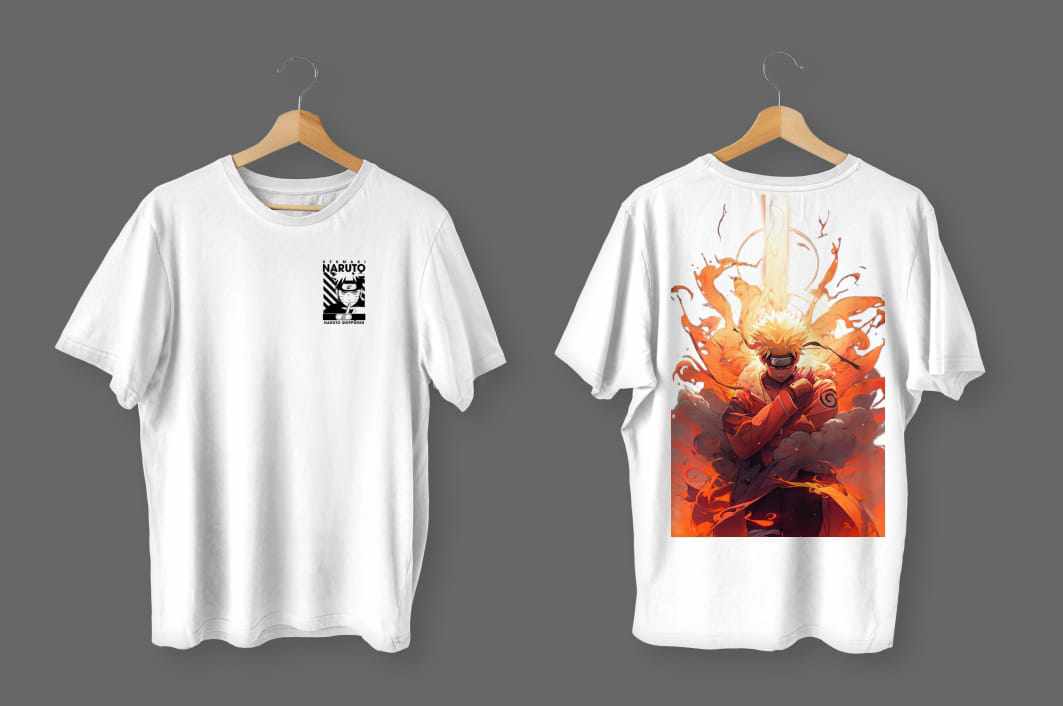 Half Sleeve Neck White Graphic Printed T-shirt